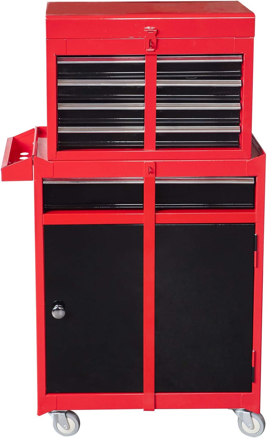 Red/Black 4 Drawer Tool Chest with Storage Cabinet R4295
