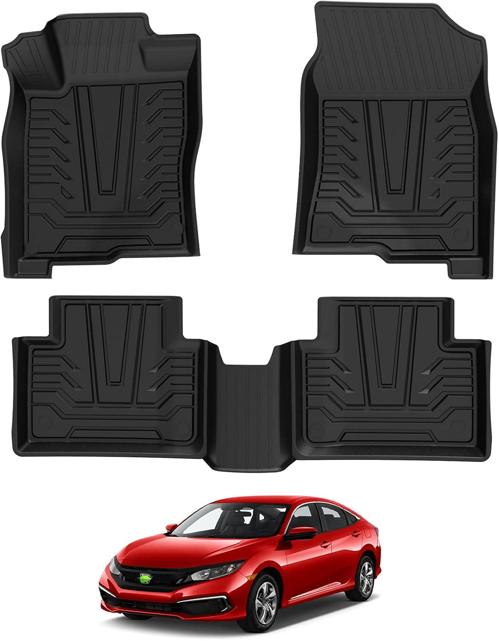 TPE Non-Slip Car Floor Mats Full Set V676380