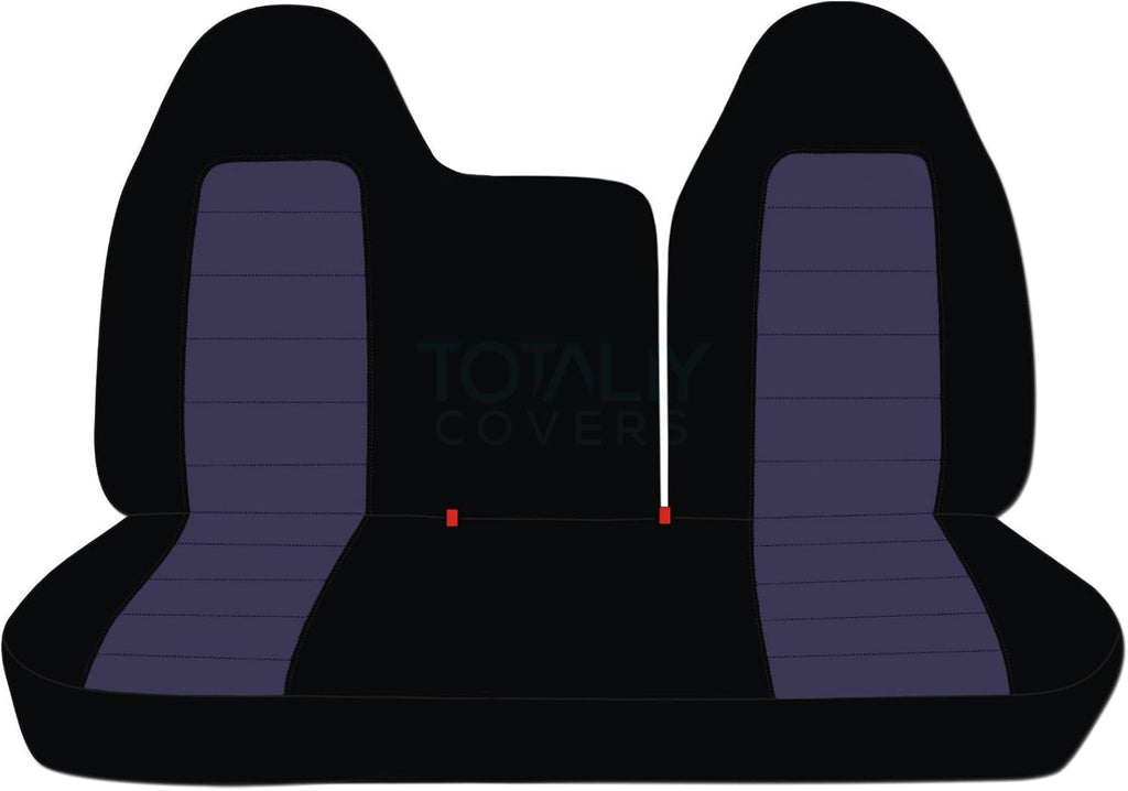 Black & Yellow Two-Tone Truck Seat Covers V739336