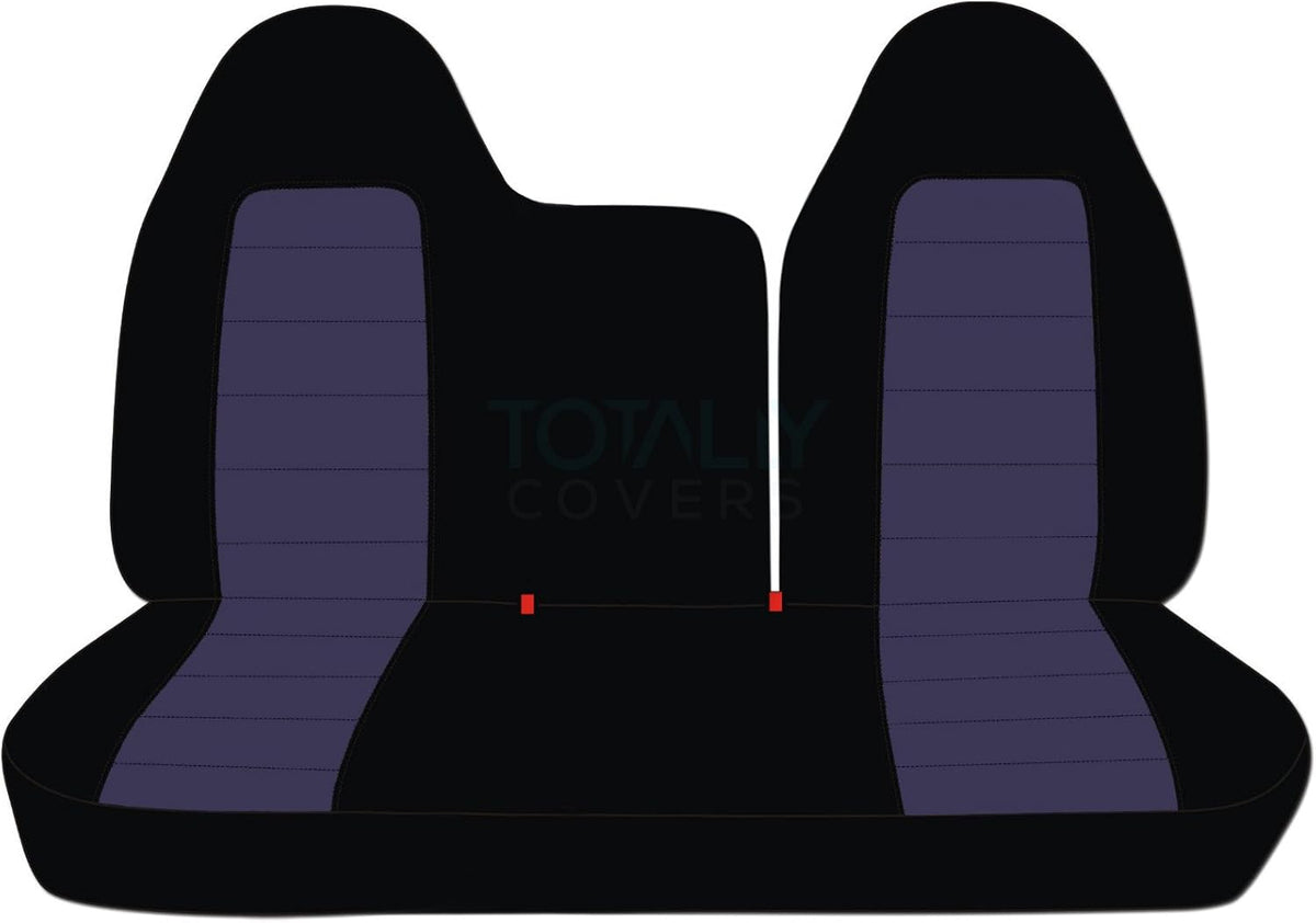 Black & Yellow Two-Tone Truck Seat Covers V739336