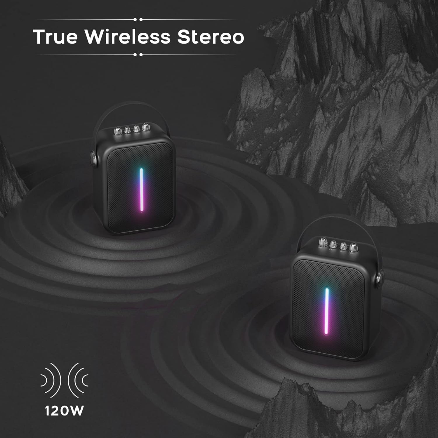 60W Portable Bluetooth Speaker with LED Lights O104