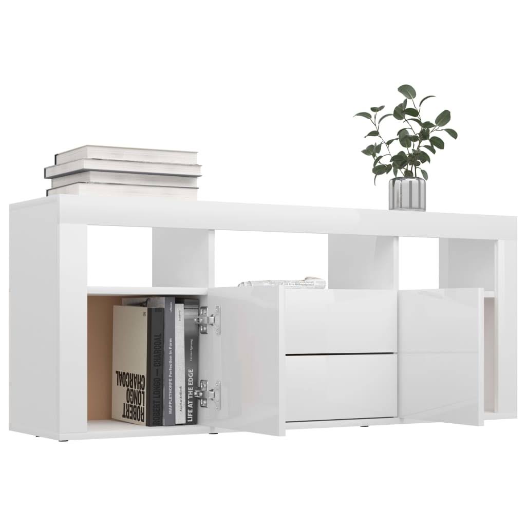 High Gloss White TV Cabinet Chipboard K865125