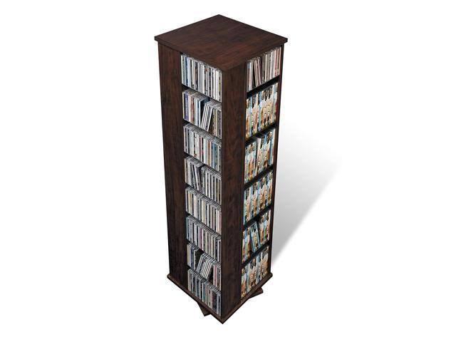 Espresso Four-Sided Spinning Tower Storage Cabinet S726