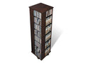 Espresso Four-Sided Spinning Tower Storage Cabinet S726