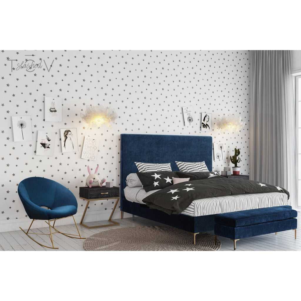 Navy Velvet Chair U677358