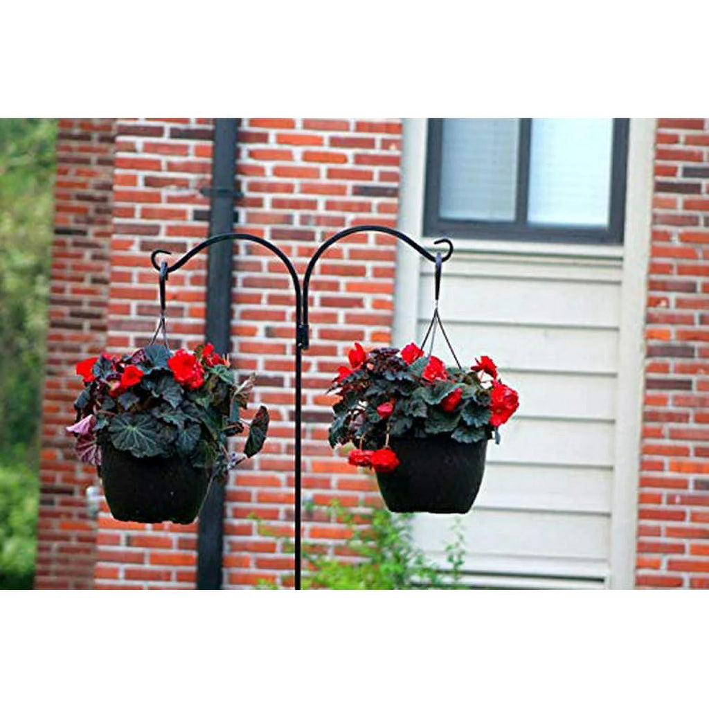 Adjustable Shepherds Hook with Twin Hooks, Rust Resistant Steel Hook E5896