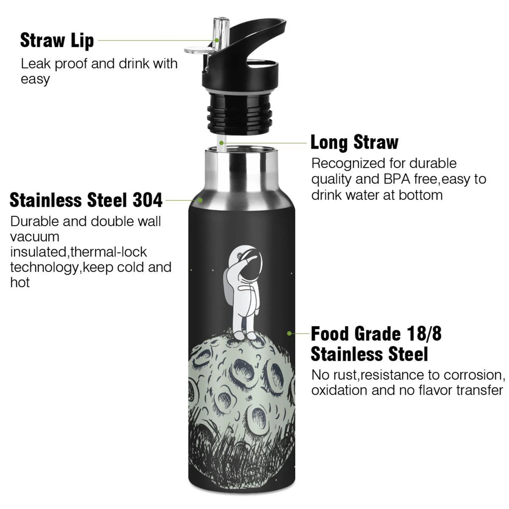Stainless Steel Insulated Water Bottle with Straw Lid V44252