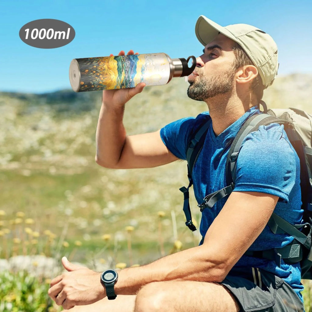 20 oz Insulated Stainless Steel Water Bottle with Straw Lid W821
