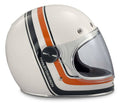 Vintage Stripe Full-Face Motorcycle Helmet J694