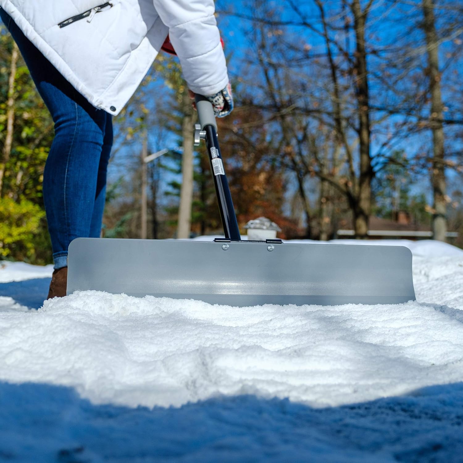 24" Heavy Duty Lightweight Snow Plow Shovel, Smoked Grey, Pack of 2 L13421