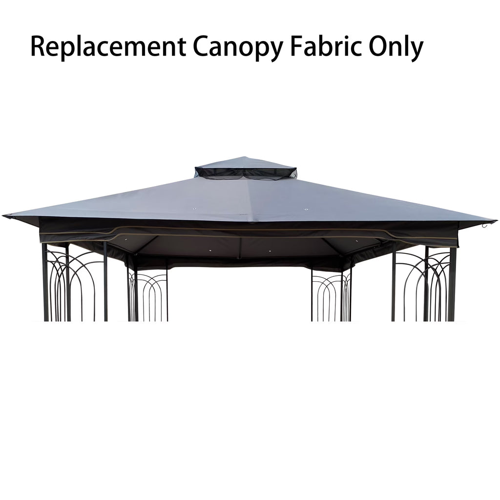 Gray Patio Gazebo Replacement Canopy Top Q7844