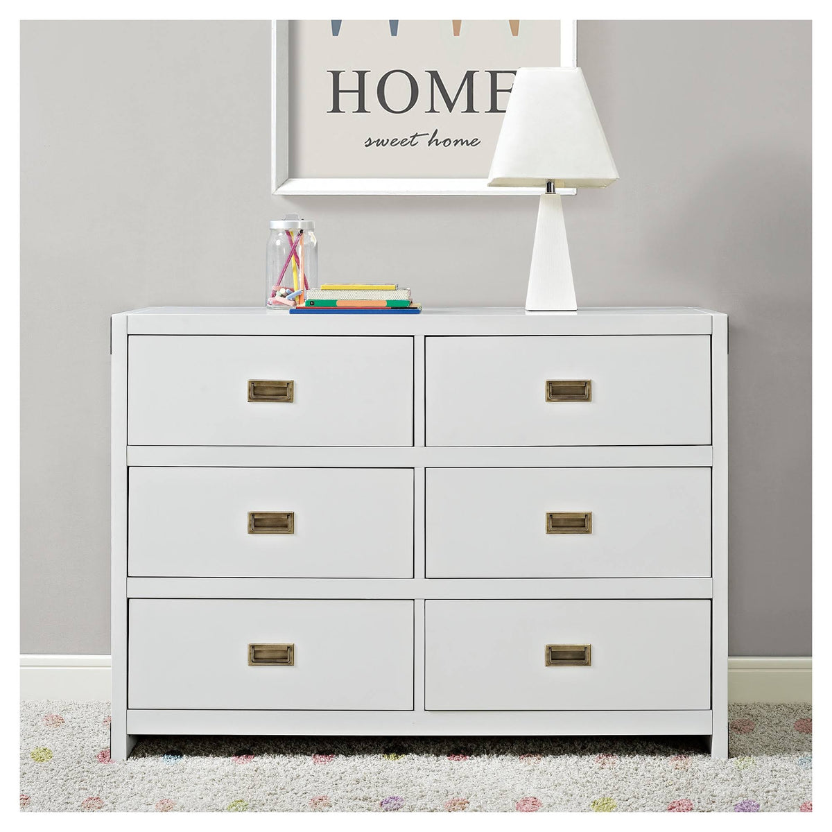 White Campaign Dresser H1242