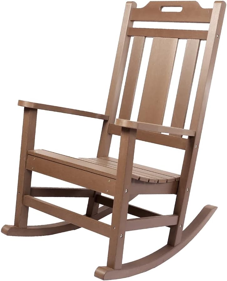 Brown PolyTEAK Plastic Rocking Chair P7855