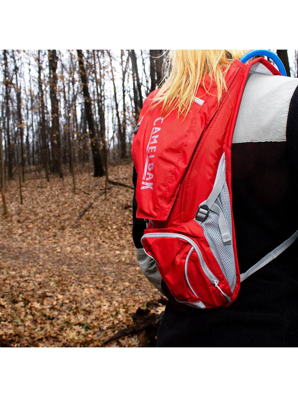 Racing Red Silver 5 Liter Hydration Backpack U5391