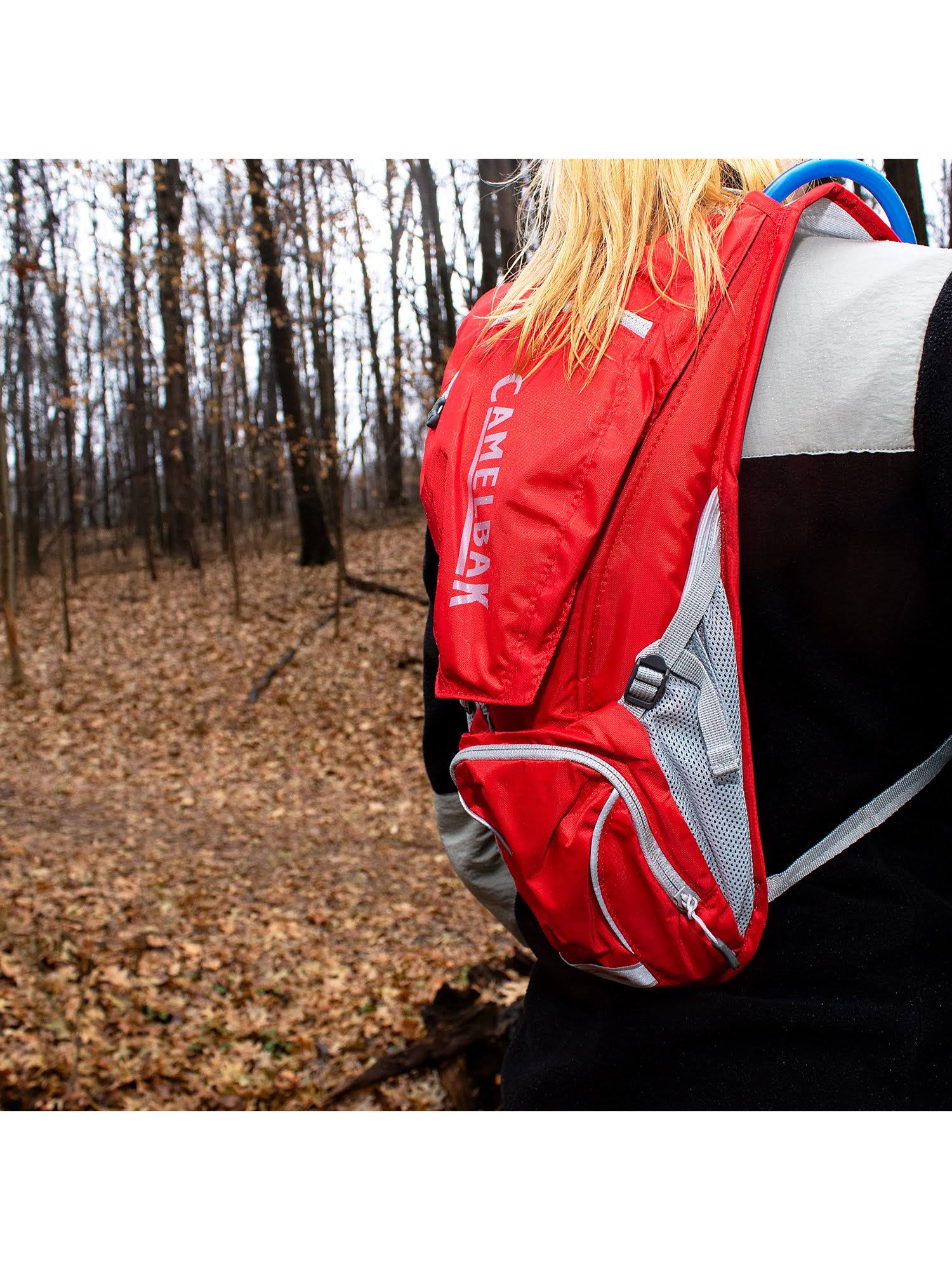 Racing Red Silver 5 Liter Hydration Backpack U5391