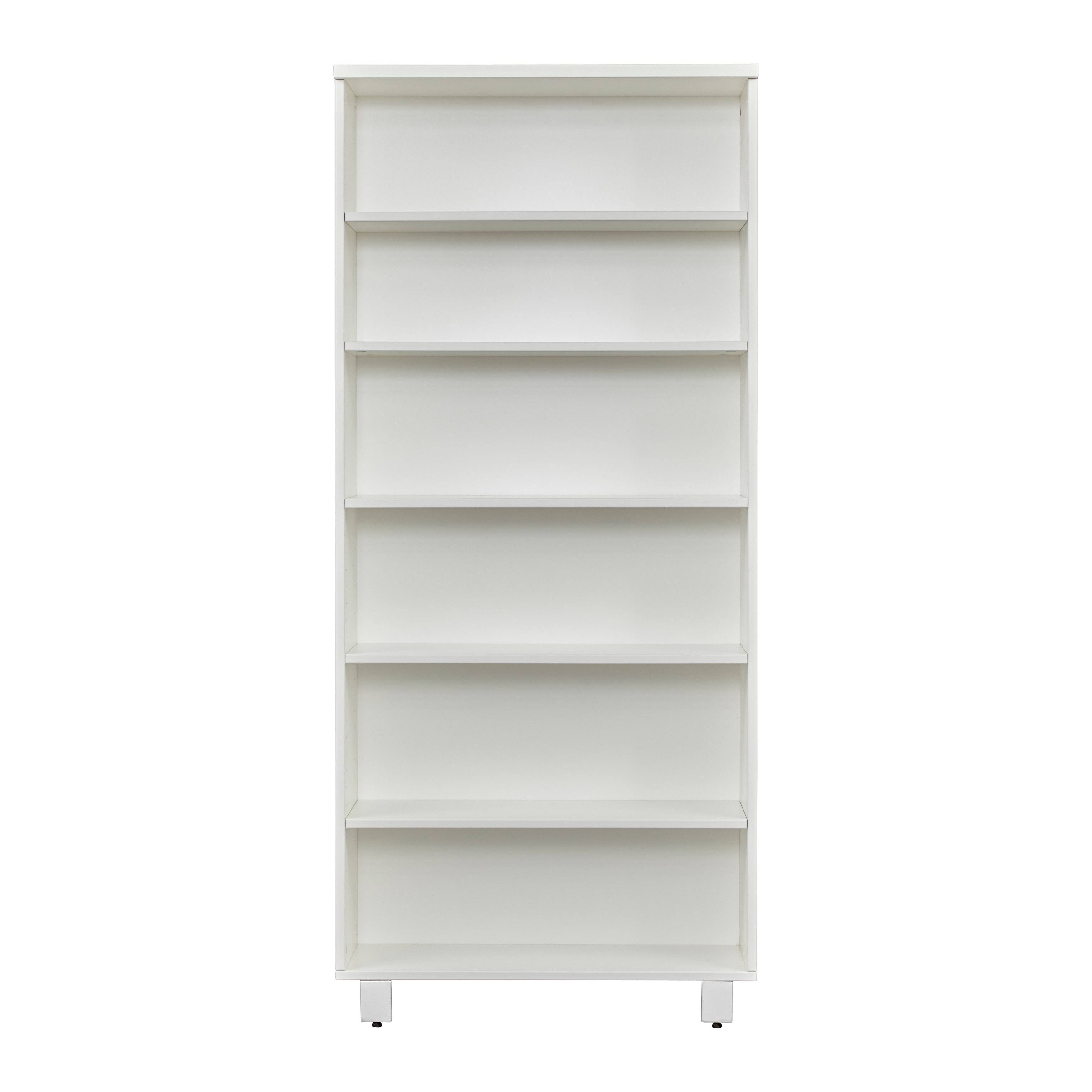 Contemporary Bookcase with 6 Shelves in Gray E7079