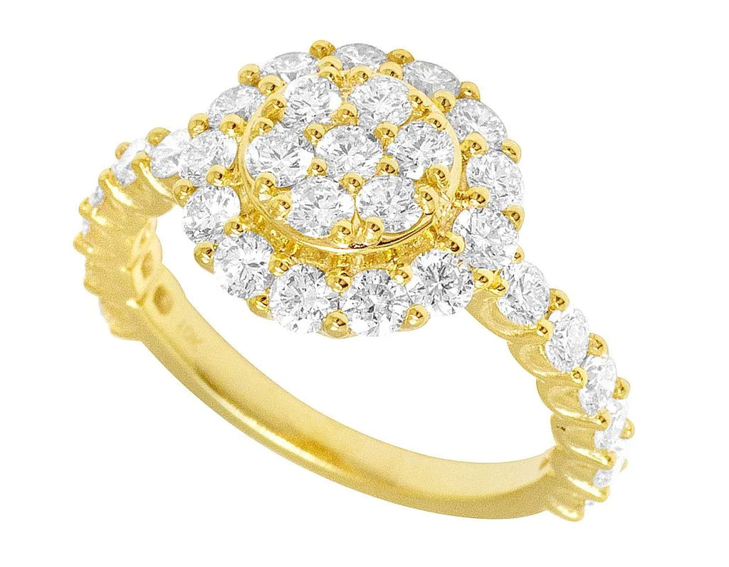 10K Yellow Gold Diamond Engagement Ring 2 CT R9376