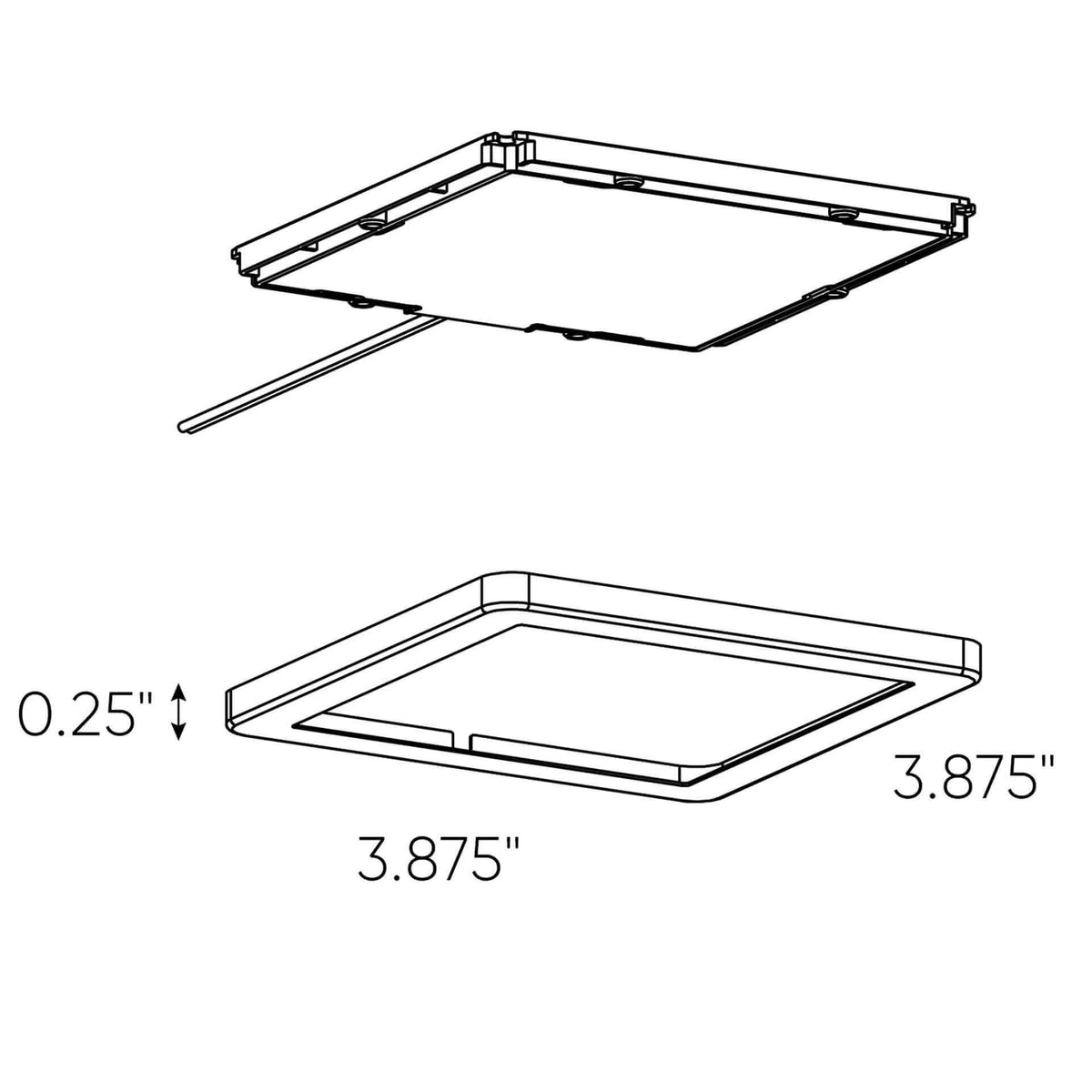 White Square Puck Light Kit/3 D5661