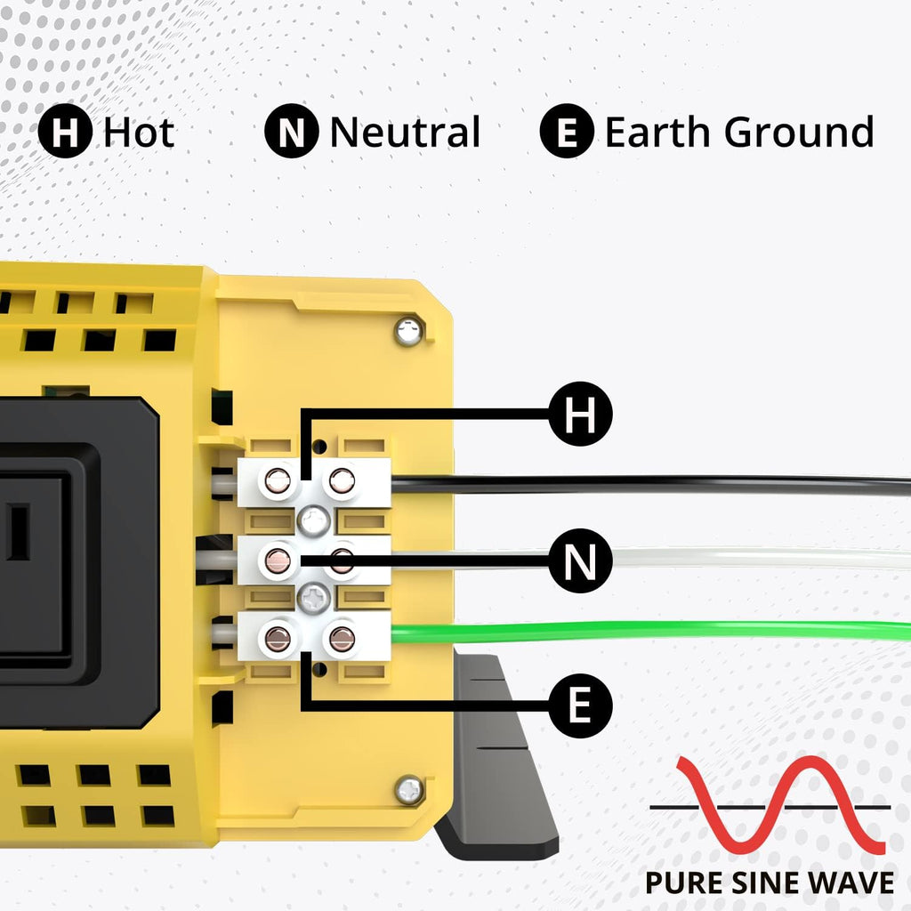 1500 Watt 12V Pure Sine Inverter Dual AC Outlets & USB R124799