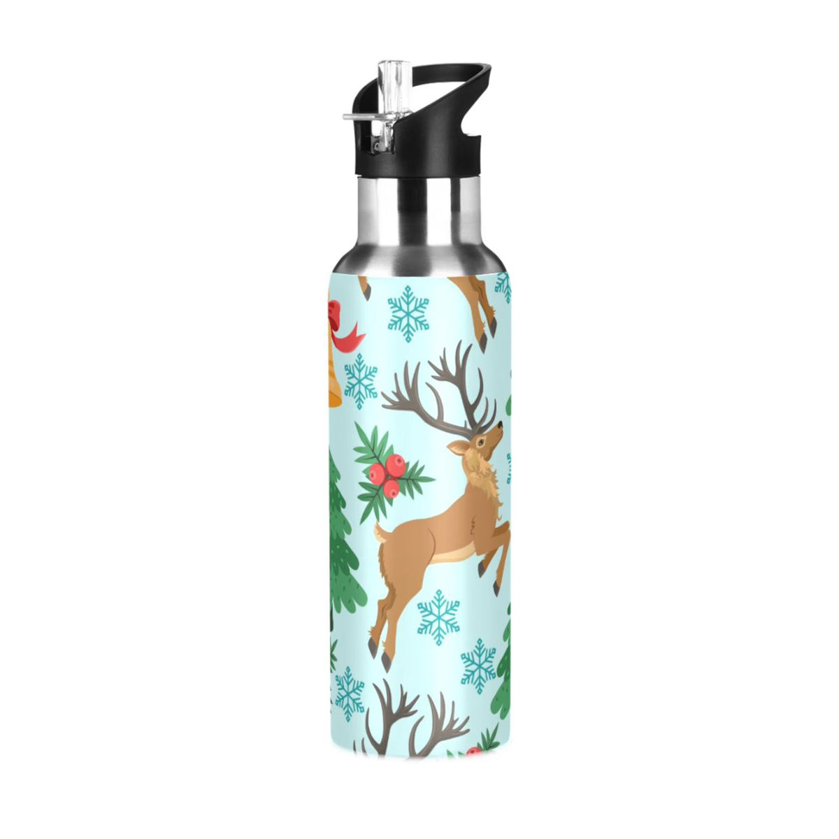 Stainless Steel Insulated Water Bottle with Straw Lid I2899