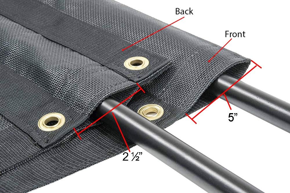 7' x 15' Vinyl Coated Mesh Dump Truck Tarps with 6 Inch 18oz Double Pocket K9709