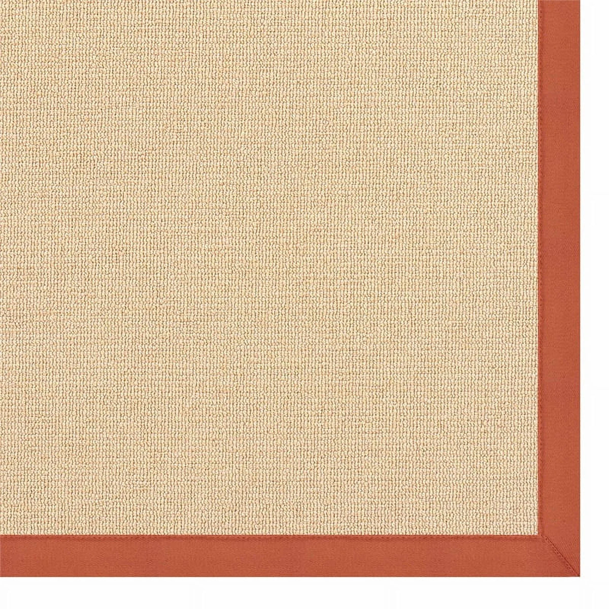 Machine Tufted Wool 2'6"x8' Rug in Natural and Burnt Orange U359560