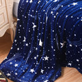 Dark Blue Micro Plush Fleece Throw Blanket R416