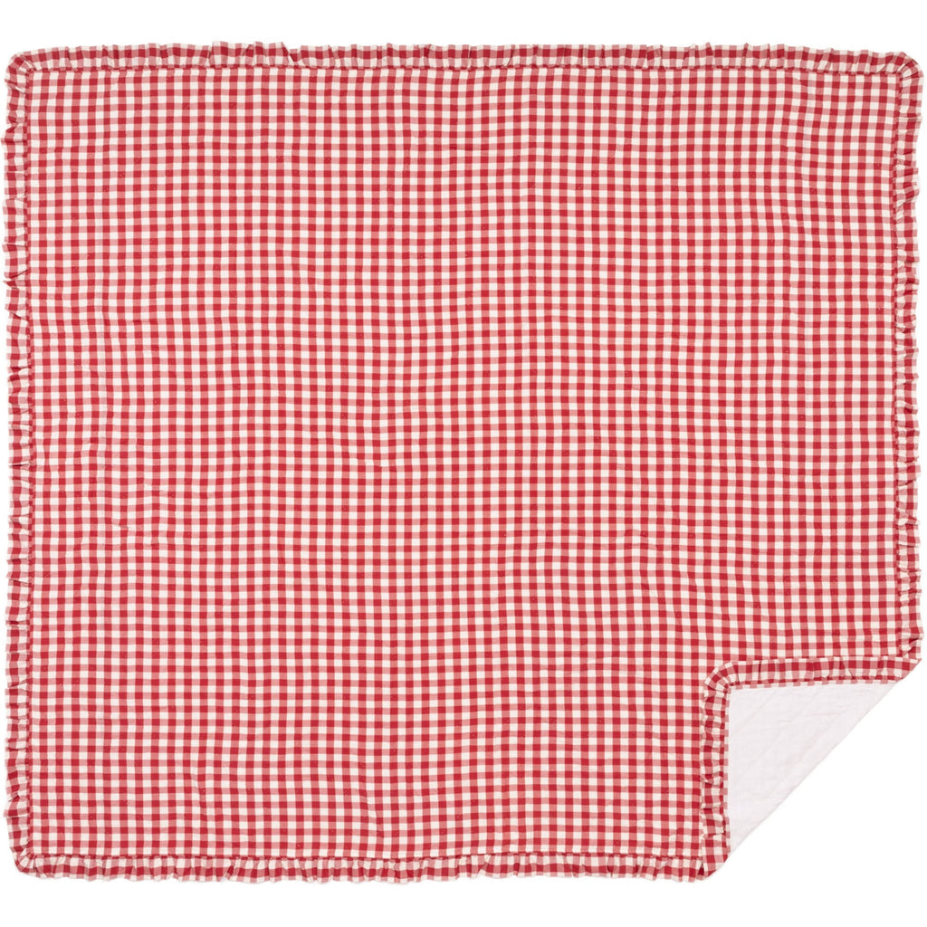 Black Check Ruffled Farmhouse Quilt Coverlet King P345