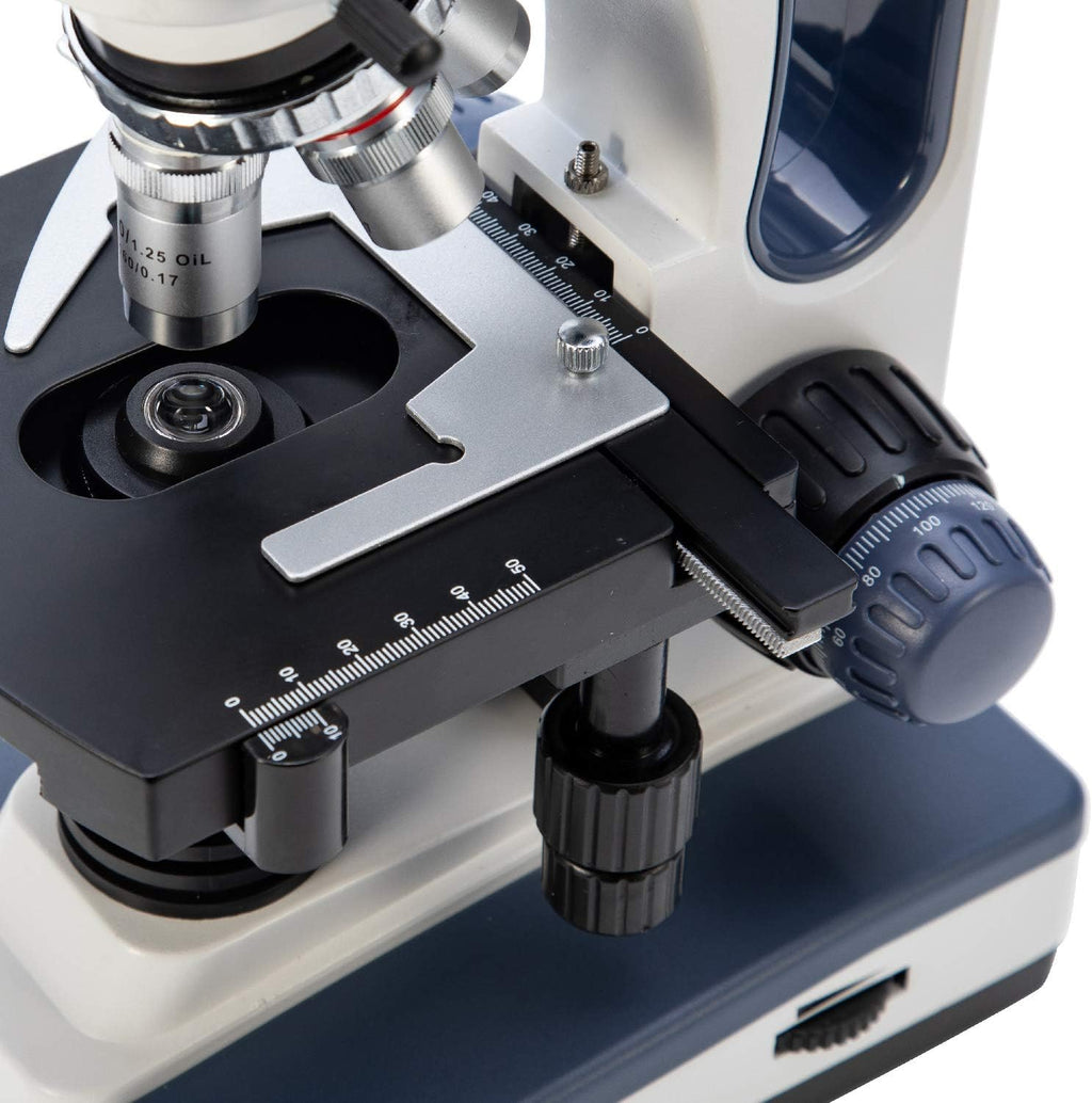 40X-2500X Trinocular Compound Lab Microscope with Mechanical Stage V723556