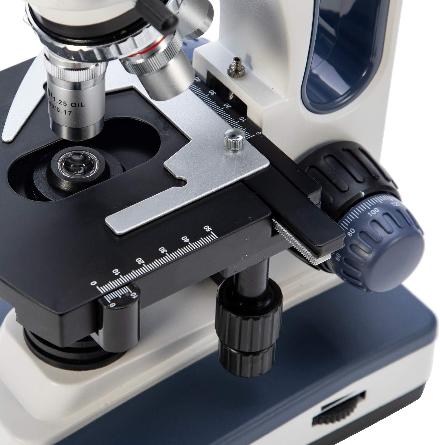 40X-2500X Trinocular Compound Lab Microscope with Mechanical Stage V723556