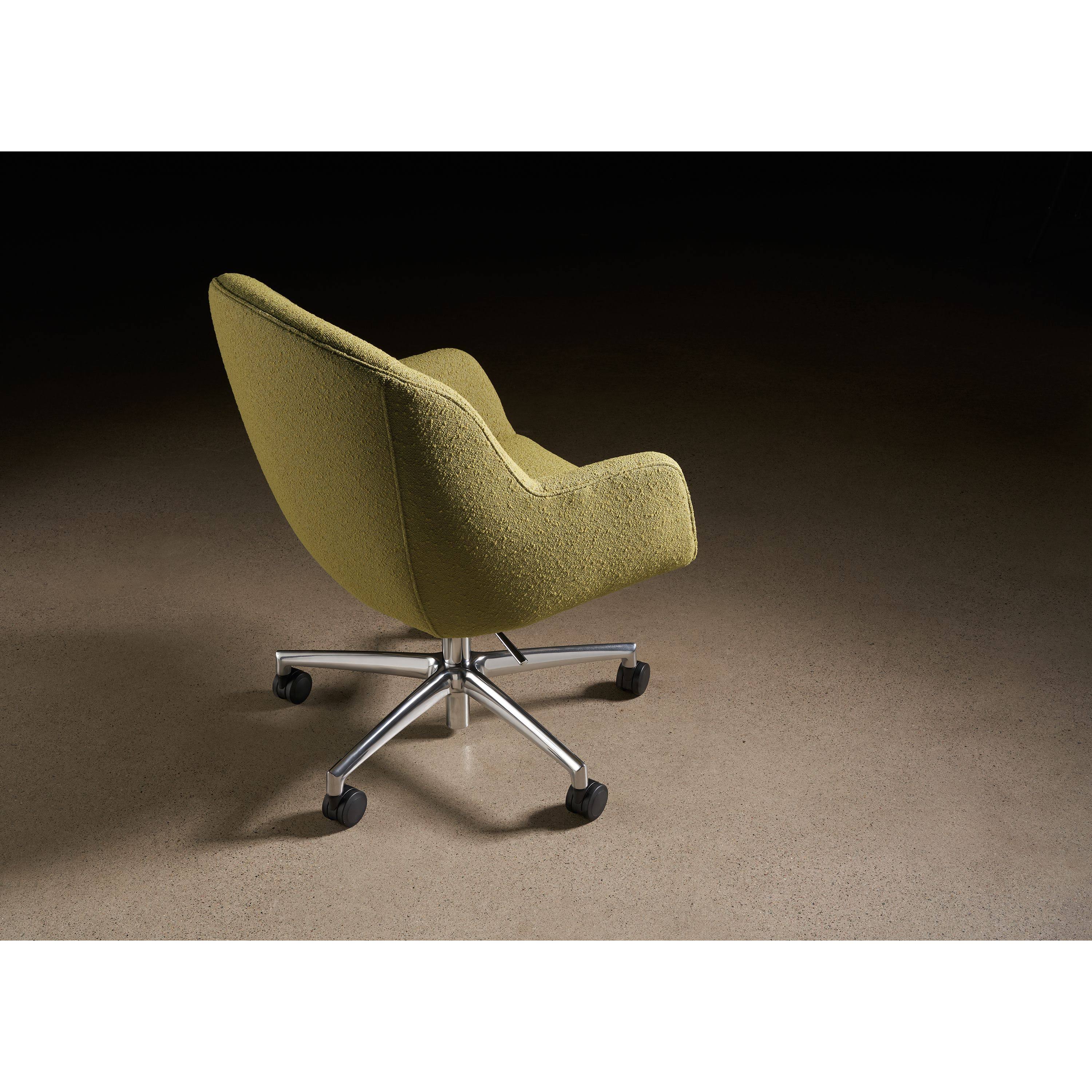 Ergonomic Rolling Office Chair in Cadet Blue Grey Performance Fabric C1031