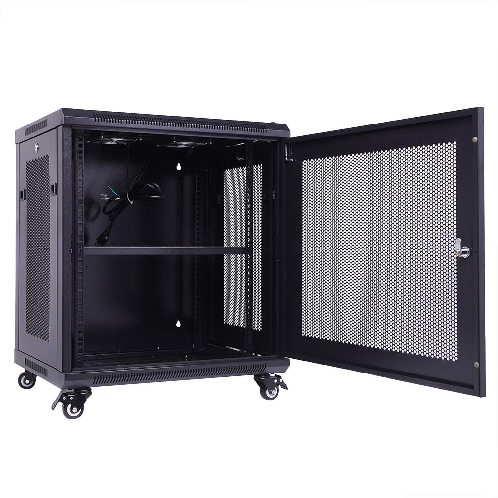 12U 19 Inch Network Enclosure Server Equipment Rack with Cooling Fan G79076
