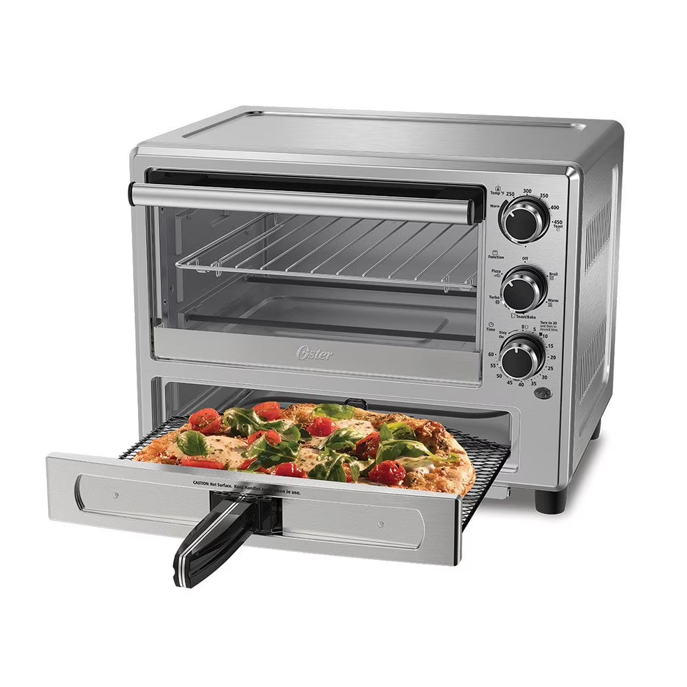 Stainless Steel Turbo Convection Toaster Oven with Pizza Drawer D438776