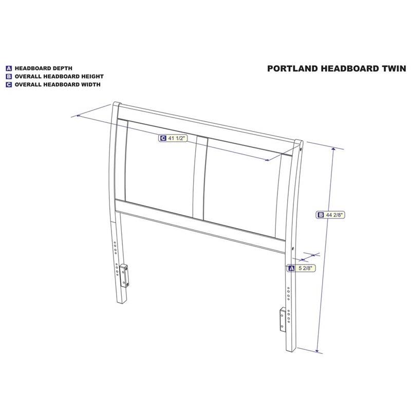 Twin Sleigh Headboard in White W434