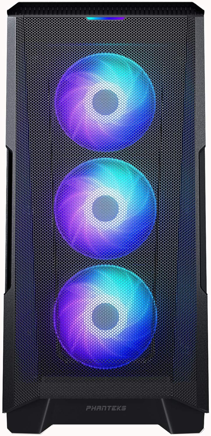 Black ATX Mid-Tower Case with Tempered Glass V86307