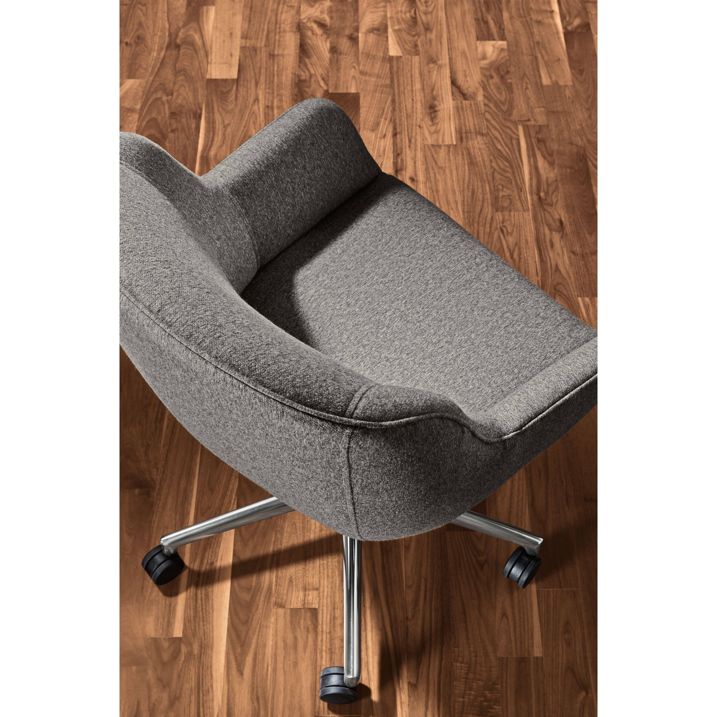 Ergonomic Rolling Office Chair in Cadet Blue Grey Performance Fabric C1031