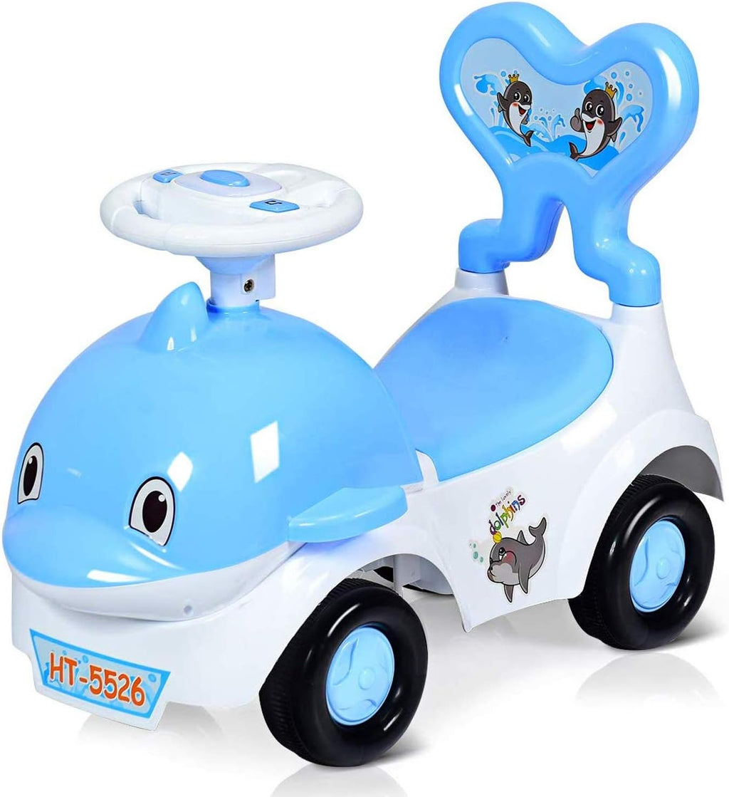 3-in-1 Baby Walker Ride On Toy Sliding Car Pushing Cart with Sound - Black/White Pack of 2 H96582