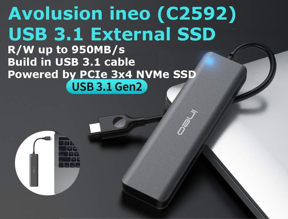960GB USB 3.1 External SSD with 64GB USB Flash Drive I5726