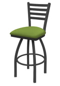 36x22 Swivel Bar Stool with Pewter Finish and Kiwi Green Seat K6337