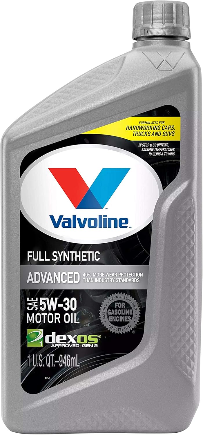 Advanced Full Synthetic SAE 10W-30 Motor Oil 1 QT, Case of 6, Pack of 2 O9442