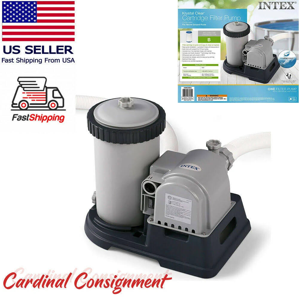 2500 GPH Swimming Pool Filter Cartridge Pump with Timer S970786