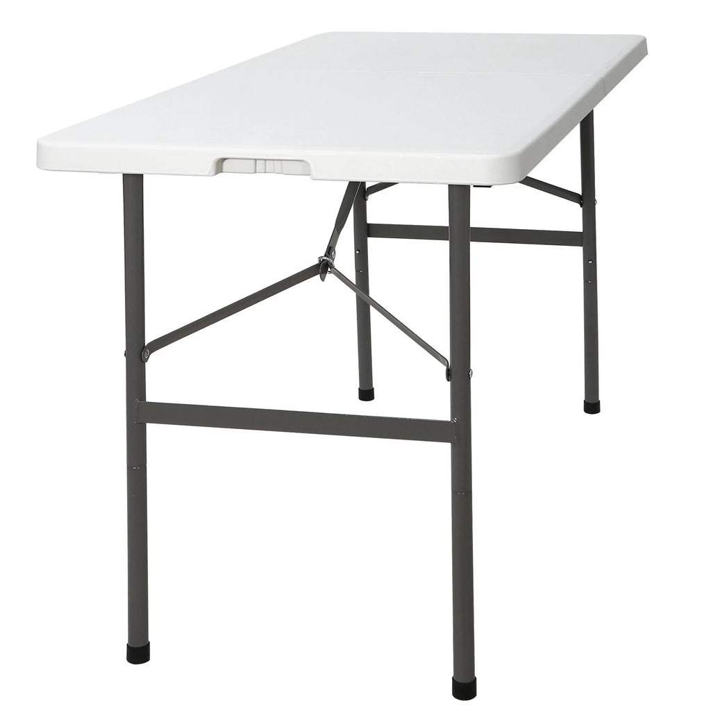 White Plastic Folding Utility Table D963839