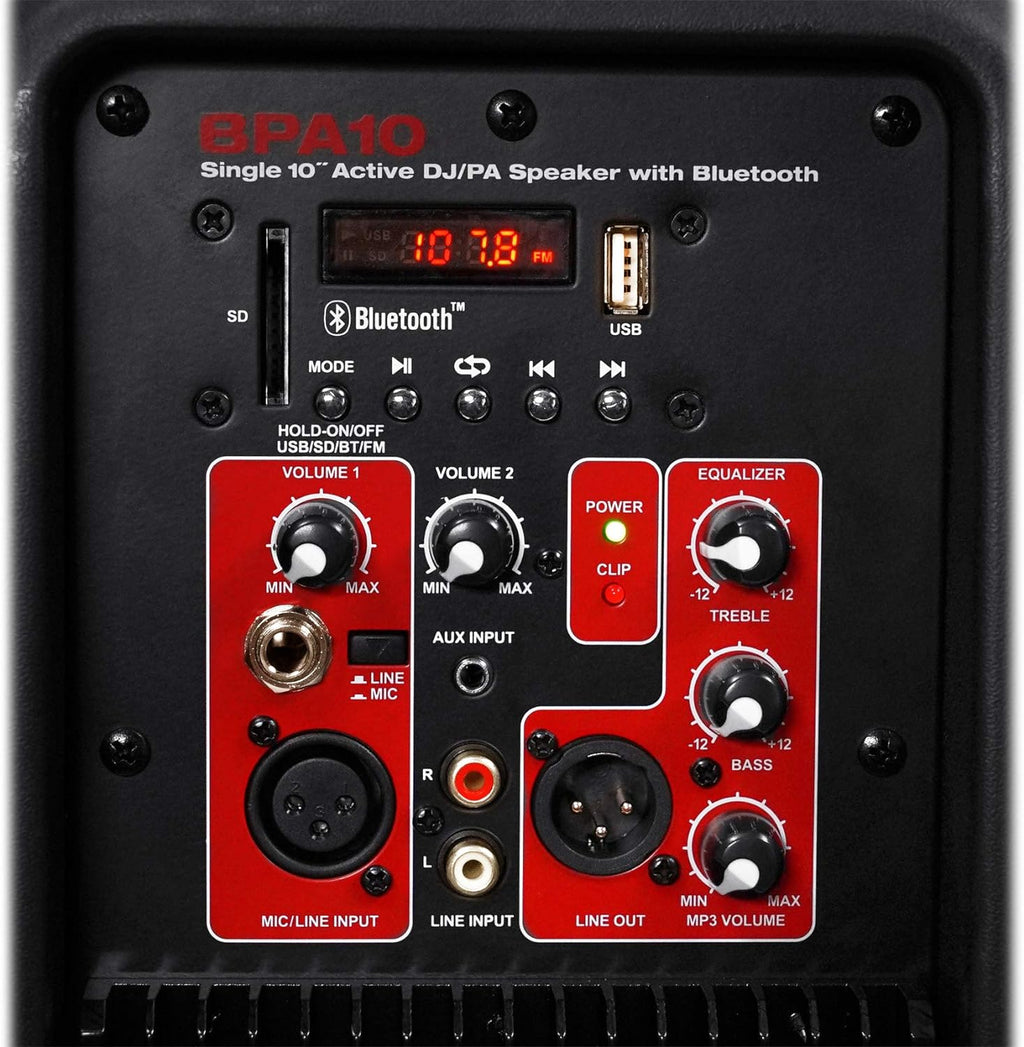 10 Powered 400W DJ PA Speakers with Bluetooth U5823