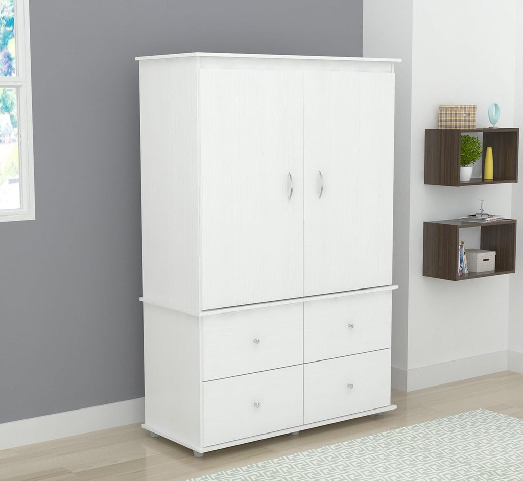 White Armoire Audio Video Combo E584630