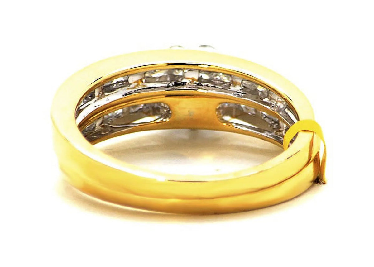 14k White Gold Diamond Geometric Ring V4658