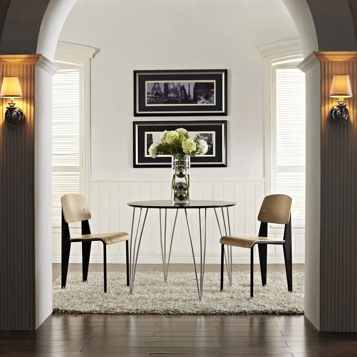 Walnut Black Dining Side Chair X167906