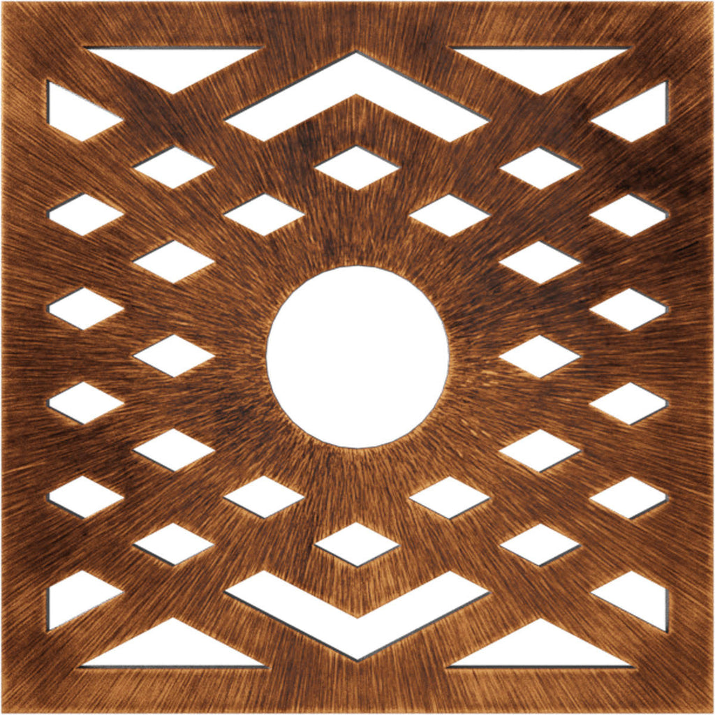 30x22OD x 7 3/4x22ID x 1x22P Chevron PVC Pierced Ceiling Medallion P320456