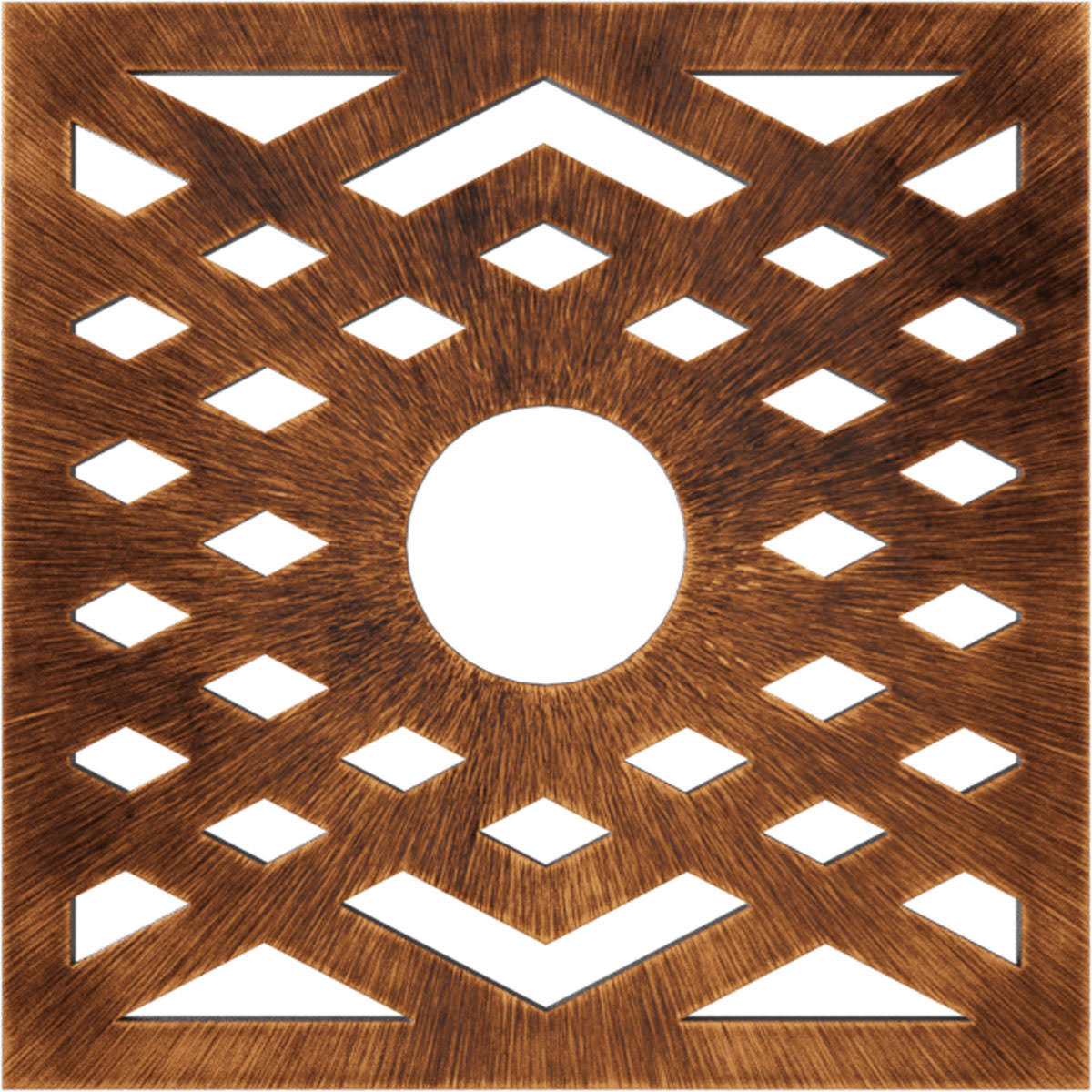 30x22OD x 7 3/4x22ID x 1x22P Chevron PVC Pierced Ceiling Medallion P320456