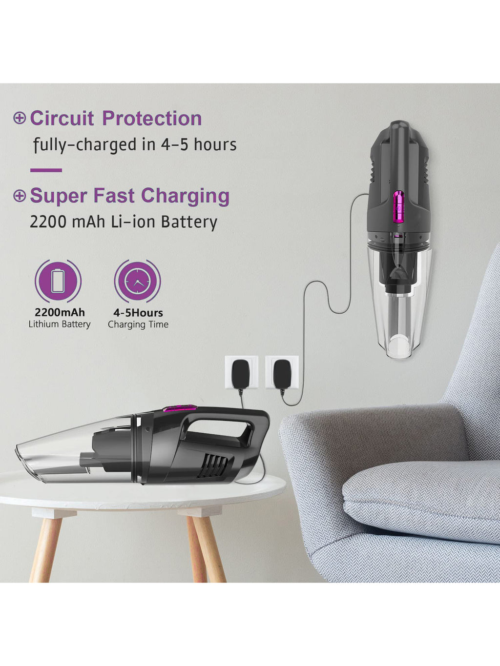Cordless Handed Mini Vacuum Cleaner 8500 PA K266