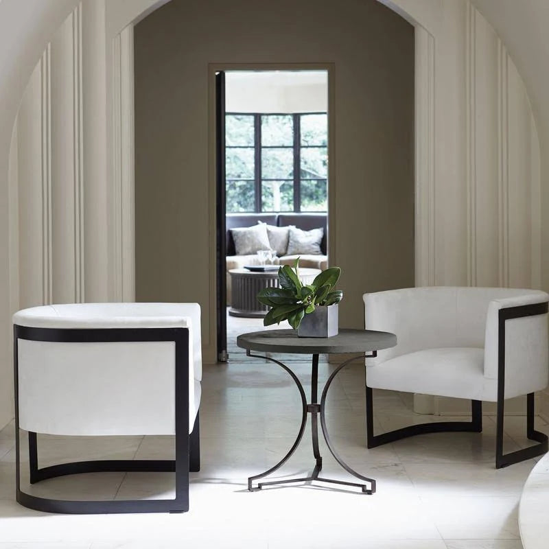 Round Metal Side Table O385288